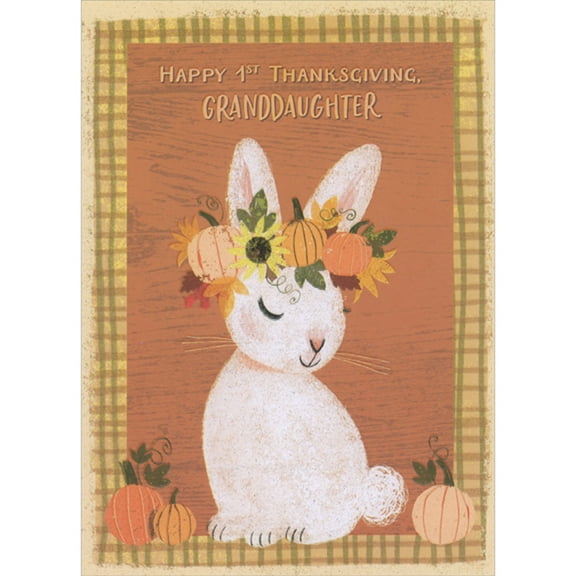 Happy 1st Thanksgiving Granddaughter Greeting Card w/Envelope