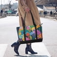 thumbnail image 4 of FORMRS Canvas Laptop Tote Bag for Women with 15.6" Computer Compartments Shoulder Handbag, Art Plants, 4 of 7