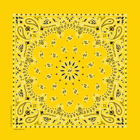 Hav-A-Hank Paisley Bandanna 22"X22"-Lemon