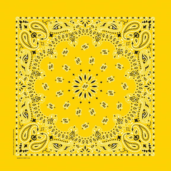 Hav-A-Hank Paisley Bandanna 22"X22"-Lemon