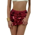 thumbnail image 3 of Bovxnpu Women Skirt Womens Bodycon Mini Skirts Sequin Skirt Sparkly Stretchy High Waisted Glitter Skirt for Night Out Party Beach Vacation Summer Outfits, 3 of 7