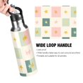 thumbnail image 4 of Yayeee 20oz Insulated Water Bottle Double Wall Stainless Steel with Flip Straw Lid, Beige Abstract, 4 of 7