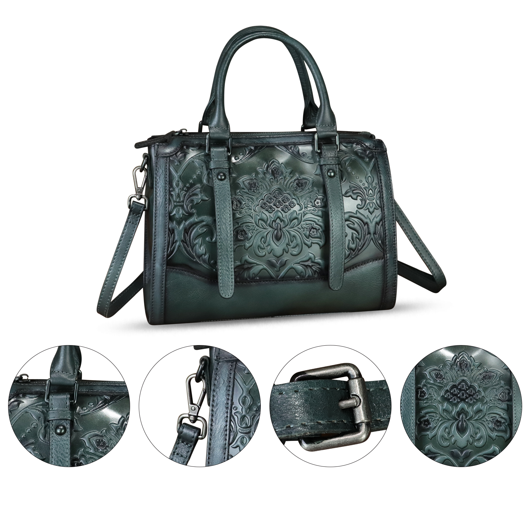 Genuine Leather Purse and Handbag for Women Retro Leather Crossbody Shoulder Bag