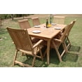 thumbnail image 4 of Teak Dining Set:6 Seater 7 Pc - 94" Rectangle Table And 6 Marley Reclining Arm Chairs Outdoor Patio Grade-A Teak Wood WholesaleTeak #WMDSMR8, 4 of 4