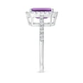 thumbnail image 3 of ANGARA Natural 2.2 Ct. Amethyst with Diamond Halo Ring in 14K White Gold for Women (Ring Size: 12), 3 of 9