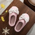 thumbnail image 6 of Xfvqtps Women Fluffy Slippers Polka Dot Bow Versatile Cute Indoor Home Funny Winter Non-Slip Thick Sole Plush Slippers Pink, 6 of 9