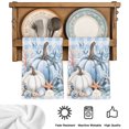 thumbnail image 5 of Coastal Fall Kitchen Towels Set of 2, Thanksgiving Pumpkins Coral Blue Plaid Absorbent Dish Towels for Kitchen, Microfiber Hand Towel, Quick Drying Tea Towel for Cleaning Decorative Dishcloths, 5 of 7