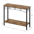 thumbnail image 3 of Small Console TableRetro Sofa Table with Storage,2 Tier Behind Couch Table for for Living Room, Entryway, Hallway, 3 of 9