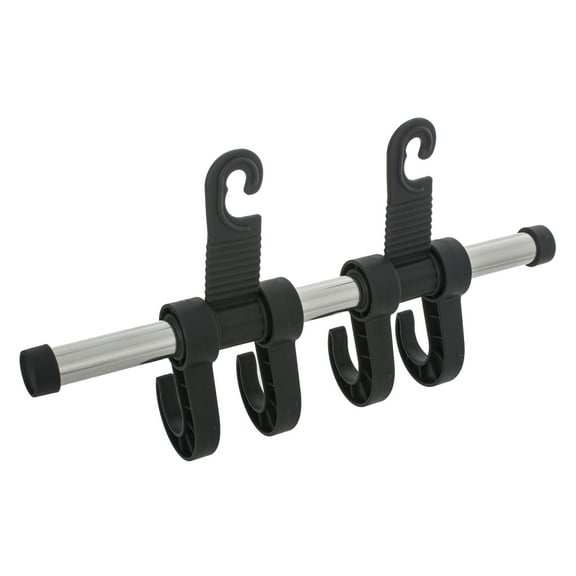 MAXSA Innovations 4-Hook Car Headrest Hanger, Chrome, 25534