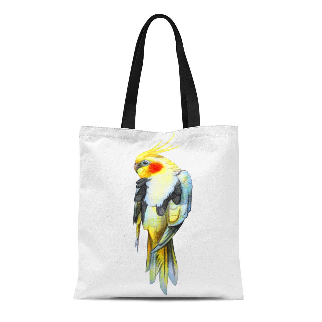 Parrot Bird Drawing Shoulder Shopping Tote Bag 