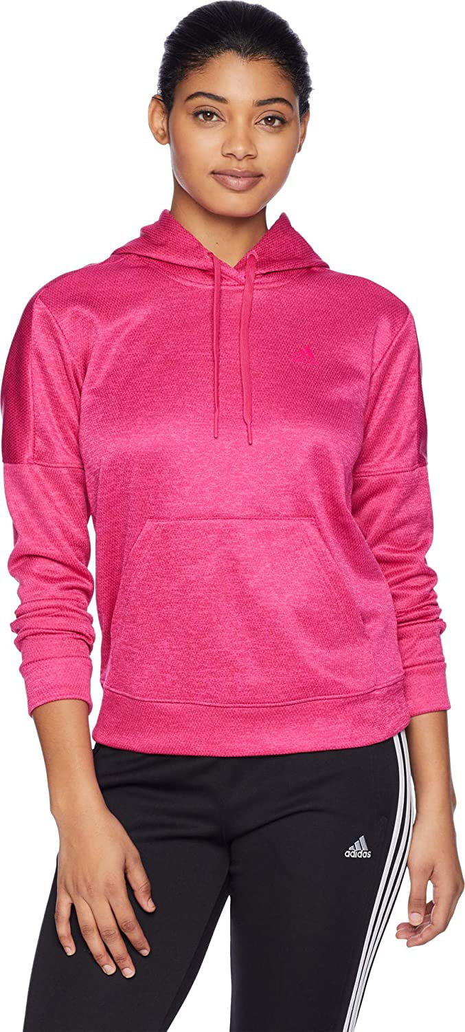 adidas Women's Team Issue Pullover Hoodie, Real Magenta, XS