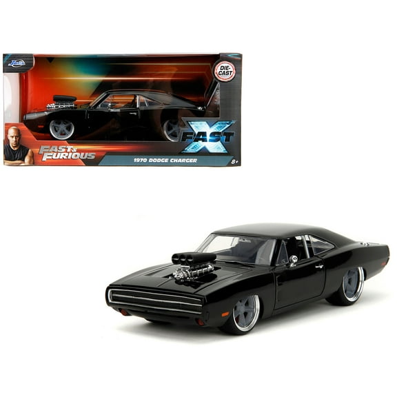 1970 Dodge Charger R/T Black "Fast X" (2023) Movie "Fast & Furious" Series 1/24 Diecast Model Car by Jada