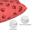 thumbnail image 3 of Fotbe Ladybugs On Red Polka Dot Funda de Almohada Decorativa Estilo Occidental, Lujo en Algodón, Fundas para Almohadas King, Cojín Estampado para Decoración del Hogar-14"x20", 3 of 6