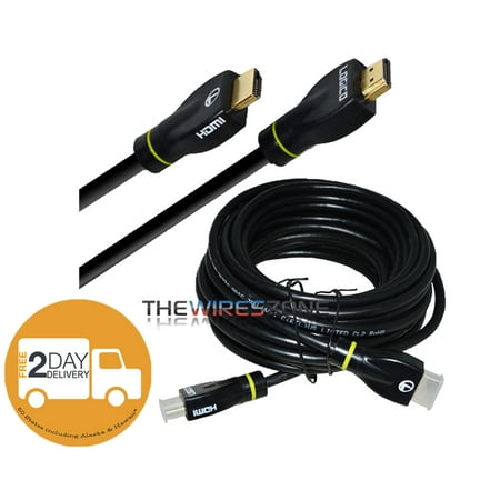 Black 50' ft 1.4 1080p Ethernet-Audio Return DVD XBOX HDTV High Speed HDMI