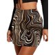 thumbnail image 2 of TRKIYQC Mini Falda Ajustada para Mujer, Cintura Alta, Estampado A Rayas Asimétrico, Cremallera, Lápiz Corto, Falda Corta De Verano TRKIYQC perder, 2 of 7