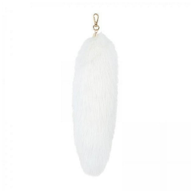 Llavero colgante,Colgante de cola de piel sintética con cola de peluche,Adorno colgante con dije para bolso de coche,Llavero creativo con colgante y dije,Bolso de mano con colgante para