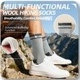 thumbnail image 4 of Warm Thermal Wool Socks (3 Pairs) for Men Women, Soft Comfortable Winter Crew Socks, Cold Weather Hiking & Everyday Socks, 4 of 6
