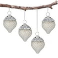 thumbnail image 2 of Timeless Classic Glass Tree OrnamentColor: White & Silver Size: 3"x3"x3"Boxed Set of 4, 2 of 8