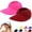 Brick Red, variant on Pink Sun Protection Ponytail Hat for Women 2pc Women's 50+ Sun Visor Hat Polyester,Spandex Ponytail Summer UV Packable Foldable Beach Vacation Essentials One Size