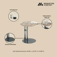 thumbnail image 4 of Manhattan Comfort Alondra Modern End Table with Stainless Steel Base in Black, 4 of 9