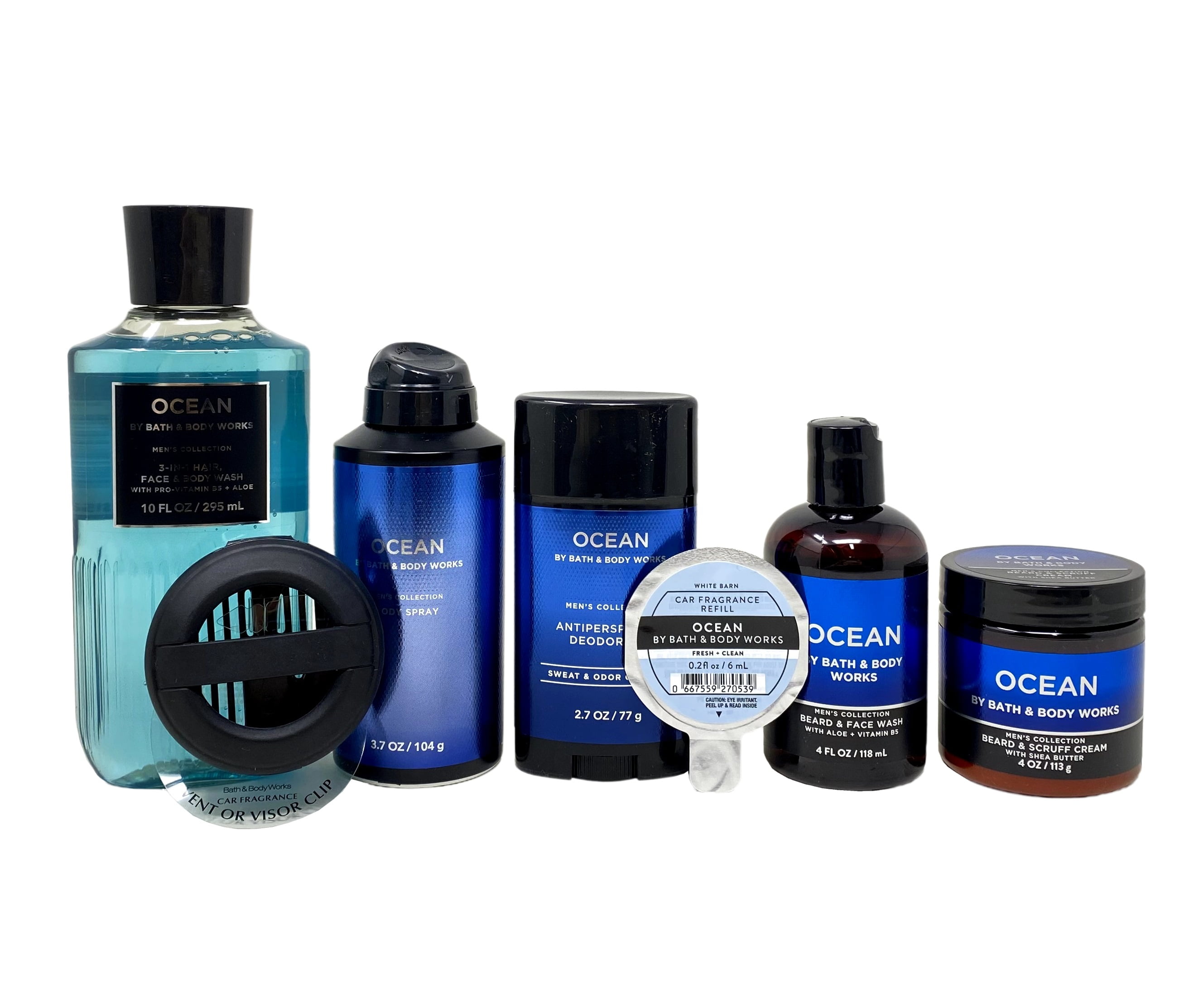 Bath & Body Works Men's Collection Ocean Duffle Bag 7 Piece Gift