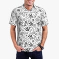 thumbnail image 3 of Balery Hand Drawn Snake Printed Men’s Short Sleeve Polo Shirt, Midweight Men's Shirt,Golf Polo shirts -X-Large, 3 of 9
