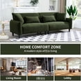 thumbnail image 4 of 97" Reception Room Living With Foam Padding, 3 - Velvet, Comfortable Velvet , 97 Inch Cozy Seating And Wood Construction, 4 of 6