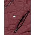 thumbnail image 4 of Día de San Patricio Chaleco Acolchado Ligero Con Cremallera Y Cuello Alto Para Mujer Vino rojo XS, 4 of 7
