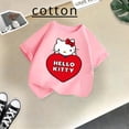 thumbnail image 2 of Camiseta de algodón de verano para niños de la marca Hello Kitty, linda y divertida camiseta de dibujos animados de Sanrio para niño y niña, ropa informal de moda para niño, 2 of 5