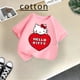 thumbnail image 2 of Camiseta de algodón de verano para niños de la marca Hello Kitty, linda y divertida camiseta de dibujos animados de Sanrio para niño y niña, ropa informal de moda para niño, 2 of 5