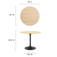 thumbnail image 5 of Modway Lippa Round 36" Wood Grain Mid-Century Modern Dining Table in Black Natural, 5 of 7