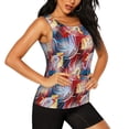 thumbnail image 2 of Bixox Women's Hawaiian Style Printed Sleeveless Fitness Workout Running Quick-Dry Tank Top, 2 of 7