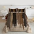 thumbnail image 2 of Manfei Black Brown Ombre Full Size Comforter Sets 3-Piece, Watercolor Artwork Bedding Comforter Set, Vintage Oil Painting Bedding Sets, Super Cozy Room Decor, 2 of 8