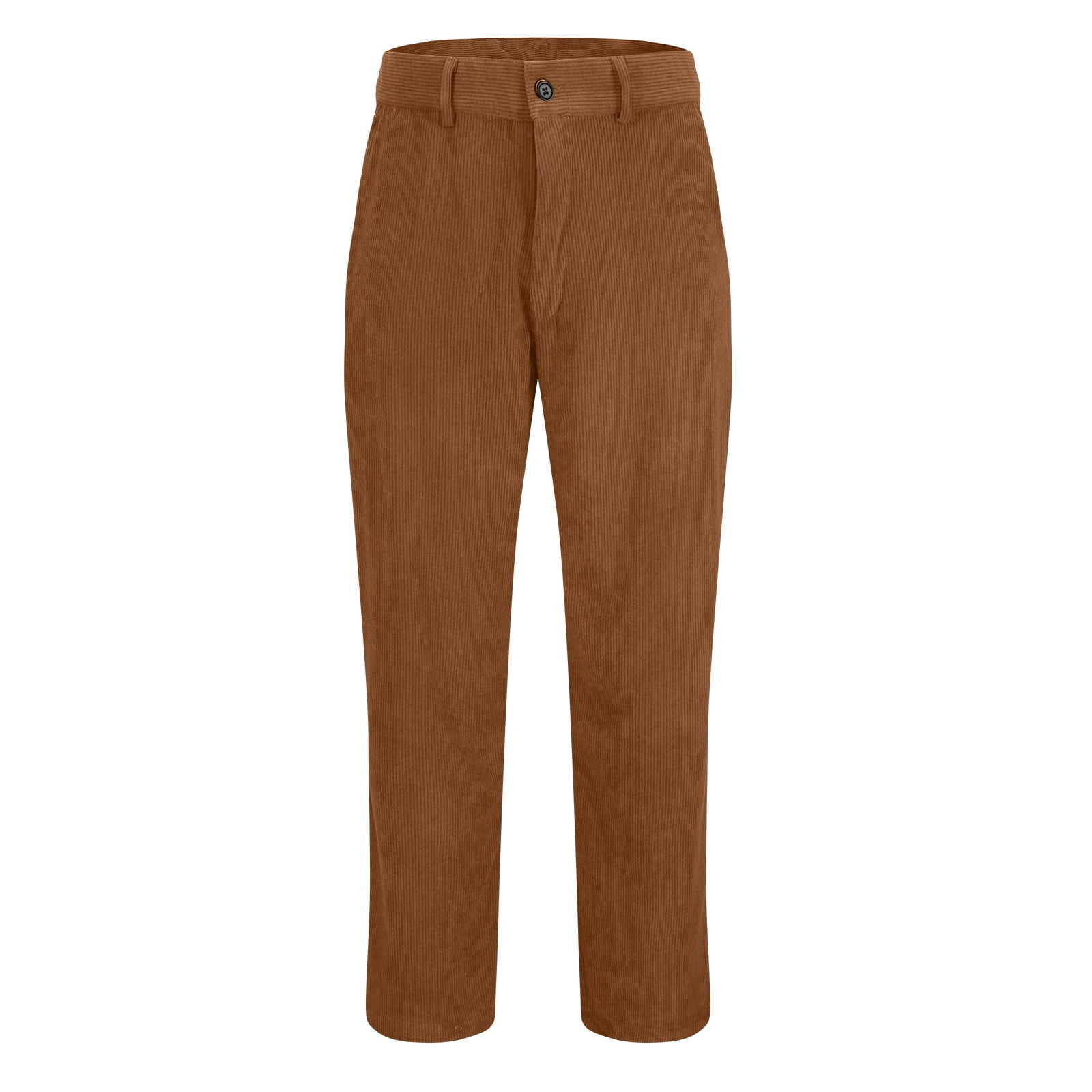 Alimens & Gentle Men's Corduroy Straight Fit Flat Front Casual Pant-Brown  02, 28W x 30L at  Men's Clothing store