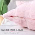 thumbnail image 4 of PiccoCasa Set of  2 Faux Fur Decorative Throw Pillow Covers Soft, 16 x 16 Inch Pale Pink, 4 of 7