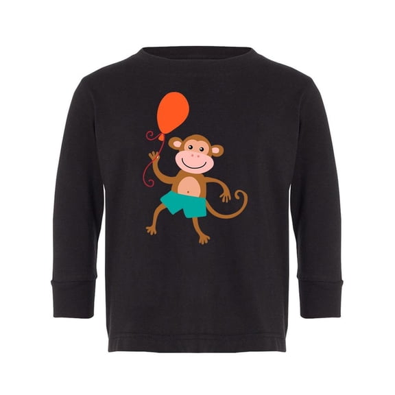 Monkey With A Balloon Long Sleeve Toddler -Image by Shutterstock, 4 Toddler