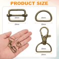 thumbnail image 2 of Swivel Clasps with D Rings and Slide Buckles Set Swivel Snaps D-Shape Rings Adjustable Strap Keeper, 2 of 7