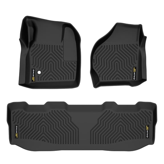TPE Rubber All Weather Floor Mats Liners Fit for 1999-2007 Ford F-250 F-350 Super Duty Crew Cab