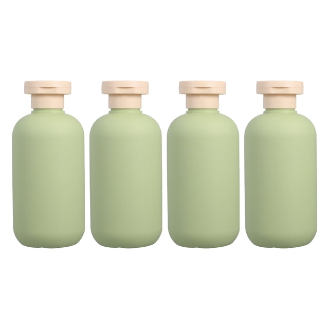 NUOLUX 4Ud Dispensadores De Shampoo Y Loción Reutilizables Con Tapas De Material