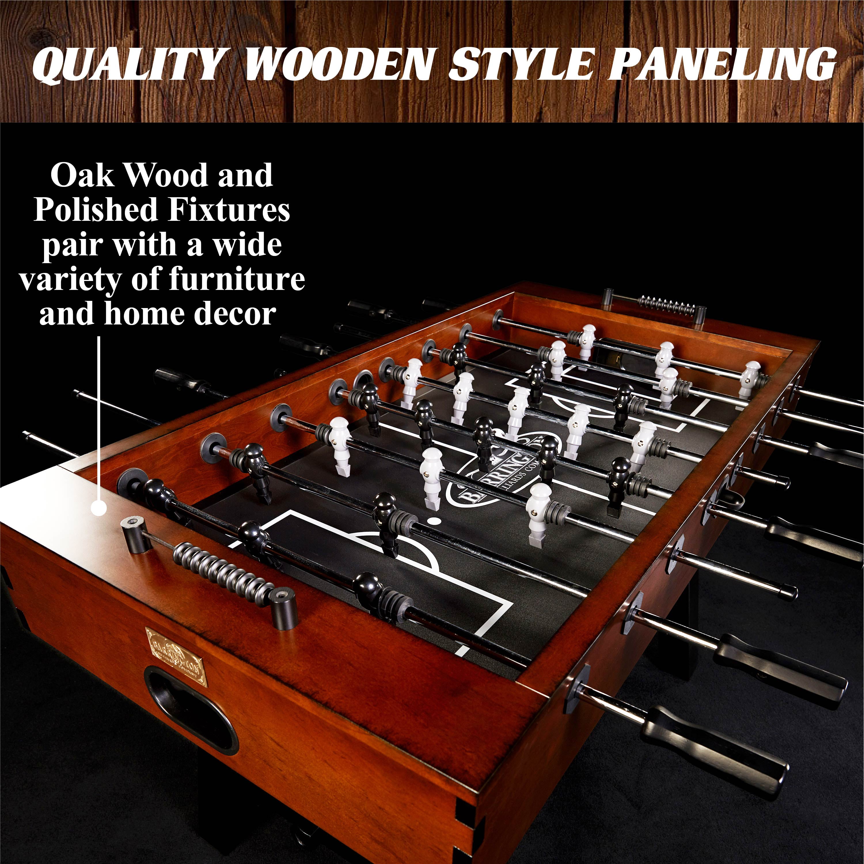 56” Allendale Foosball Table Competition Size, Soccer, Brown/Black by Barrington Billiards