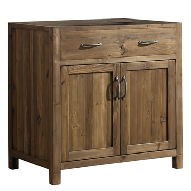 Bryson 36" Farmhouse Single Sink Bathroom Vanity Base Only - Solid Reclaimed Wood Constrcution, - No Assembly Required