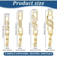 thumbnail image 2 of DIY 8Pcs Zirconia Watch Extender Golden Platinum Necklace Bracelet Extender Chain Extension Clasp with Cubic Zirconia Watch Band Clasps for Bracelet Necklace Making DIY Jewelry Extender -8 Styles DIY, 2 of 6