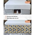 thumbnail image 7 of Yellow Floral Wrap Around Bed Skirts for King Bed 16" Drop,Bed Skirt with Adjustable Elastic Belt Dust Ruffle Bed Valance for Bedroom Hotel Pastoral Pastel Blue Daisy Wildflower Bed Frame Cover, 7 of 7
