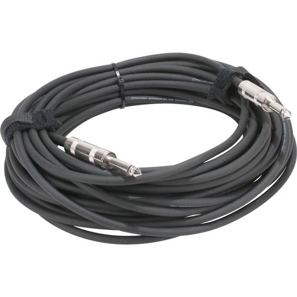 Câble DJ Américain QTR50 de 50 Pi 0,25 Po Mâle à Mâle pour Instrument Mono