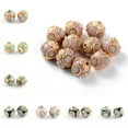 thumbnail image 2 of U8MO 10pcs Handmade Indonesia Beads Antiqued Loose Clay Beads Beading Craft 14~15mm-Black, 2 of 2