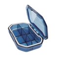 thumbnail image 3 of Maytalsory Travel Pill Organizer with Divider Small Pill Container pill box has separate for Bag Purse Pocket BlueRectangle, 3 of 6