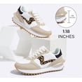 thumbnail image 5 of LUCKY STEP Stylish Retro Platform Sneakers Casual Walking Running Shoes,Beige/Leopard,Womens, 5 of 11
