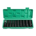 thumbnail image 1 of 1/2" Hex Socket Set 10-24mm Chrome Vanadium Deep Socket Set for Automotive Repair Long Reaching Metrics Socket, 1 of 5
