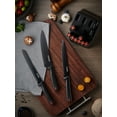 thumbnail image 5 of FOHERE 13 Pieces Knife Set with Block, Stainless Steel Knive Sets for Kitchen with Built-in Sharpener Sharp Granite Kitchen Knife Block Set with Anti-slip Handle Rust Resistant, Black, 5 of 9