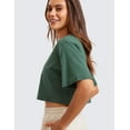 thumbnail image 4 of CRZ YOGA Pima Cotton Loose Crop T-Shirts for Women Workout Yoga Casual Athletic Short Sleeve Shirts Tops, 4 of 7